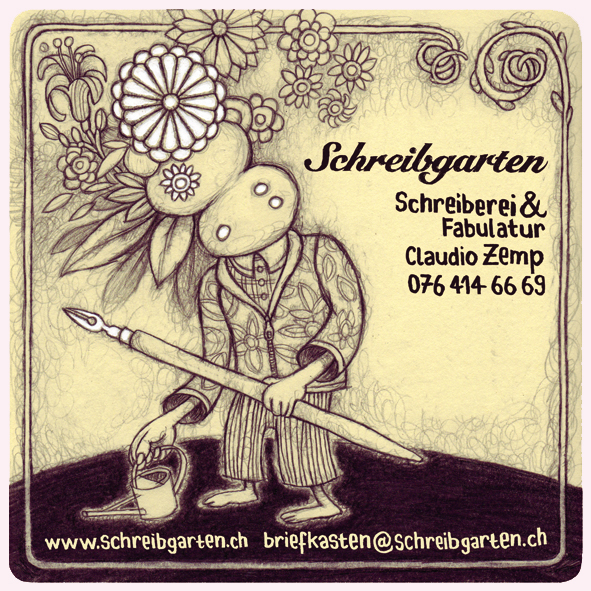 Schreibgarten-Strapazinkleber (Illustration: Andy Fischli)